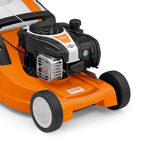 Wysoka wytrzymałość i odporność na uszkodzenia Bardzo lekka obudowa z tworzywa sztucznego w kosiarce elektrycznej STIHL RME 339 C