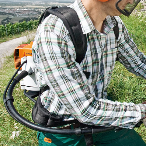 Specjalny system nośny kosy plecakowej STIHL FR 410 C-E