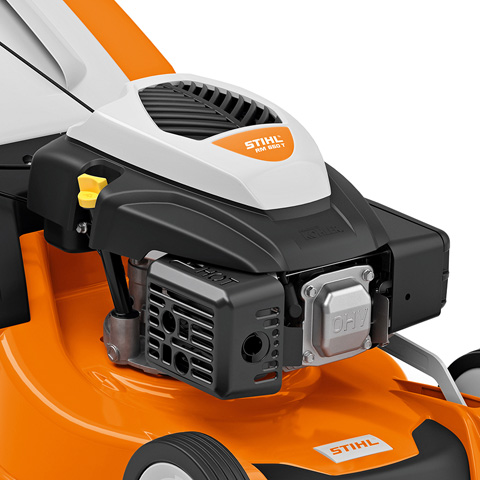 Minimum wysiłku podczas uruchamiania urządzenia System łatwego rozruchu w kosiarce spalinowej STIHL RM 4 RTP