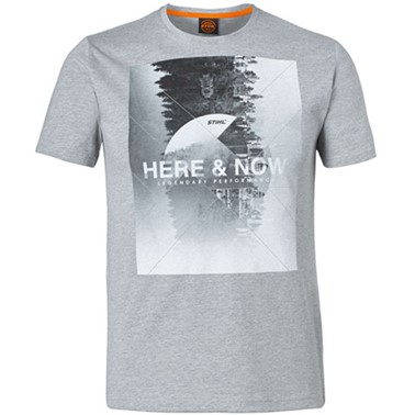 T-shirt męski STIHL "HERE & NOW" szary