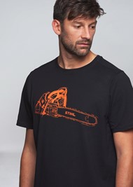 T-shirt męski STIHL MS 500i czarny